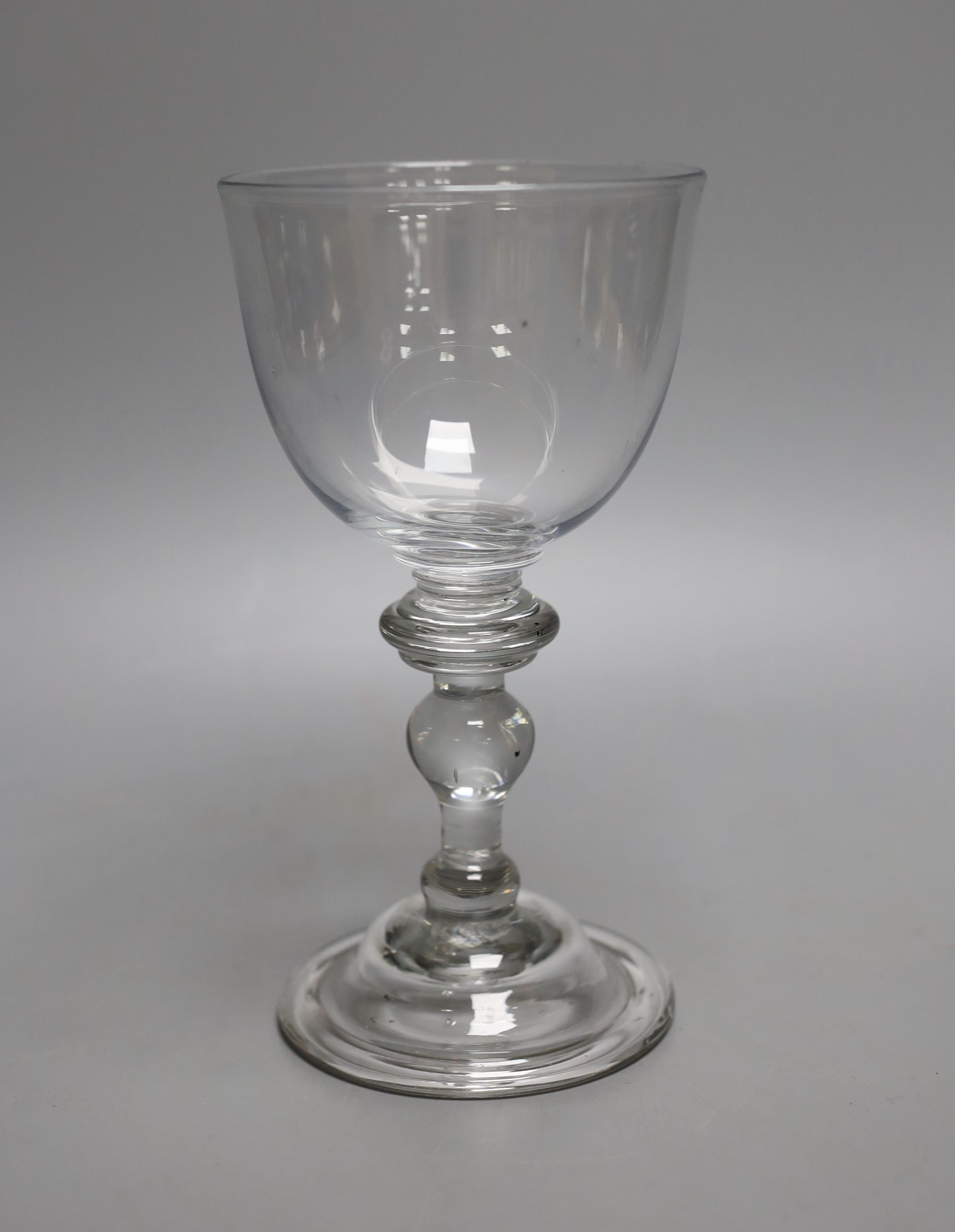 A baluster goblet - 18cm tall